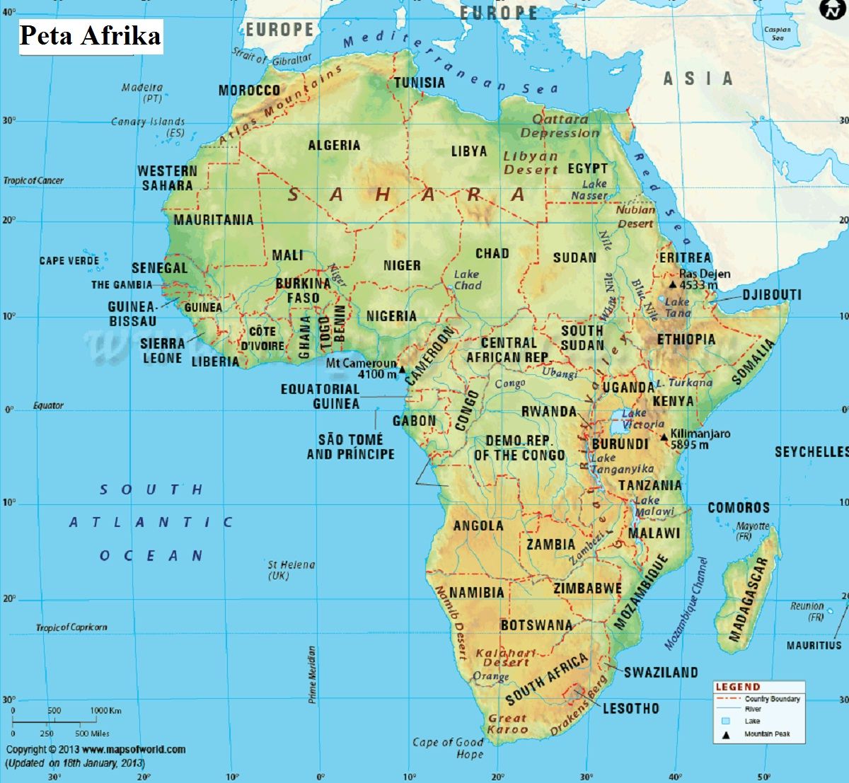 Letak Astronomis Benua Afrika