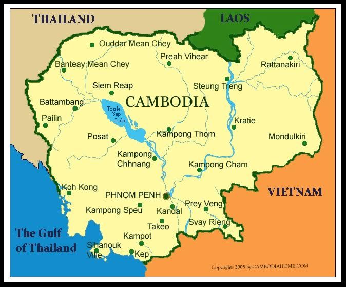 Letak Geografis Kamboja